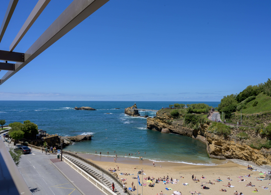 Hotel overlooking Port Vieux Biarritz Beach